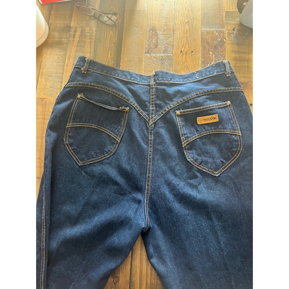 GITANO Straight Leg Jeans Vintage High Waist Women 36 Dark Blue Excellent Denim - Picture 5 of 6